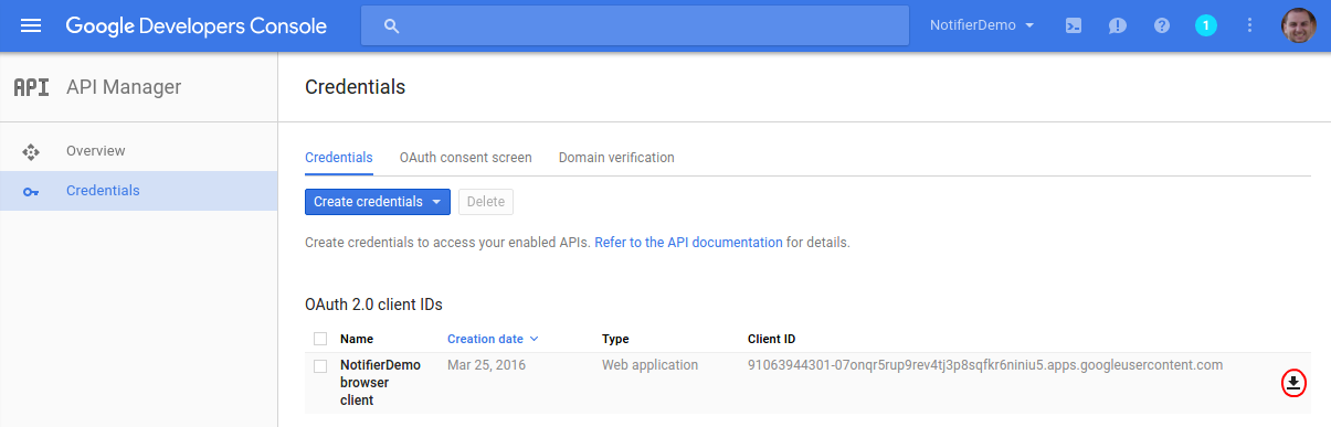 OAuth client ids