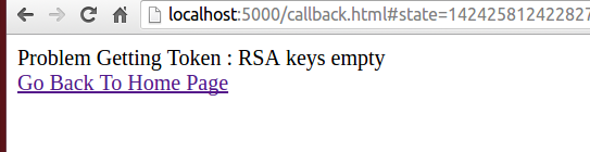 RSA keys empty