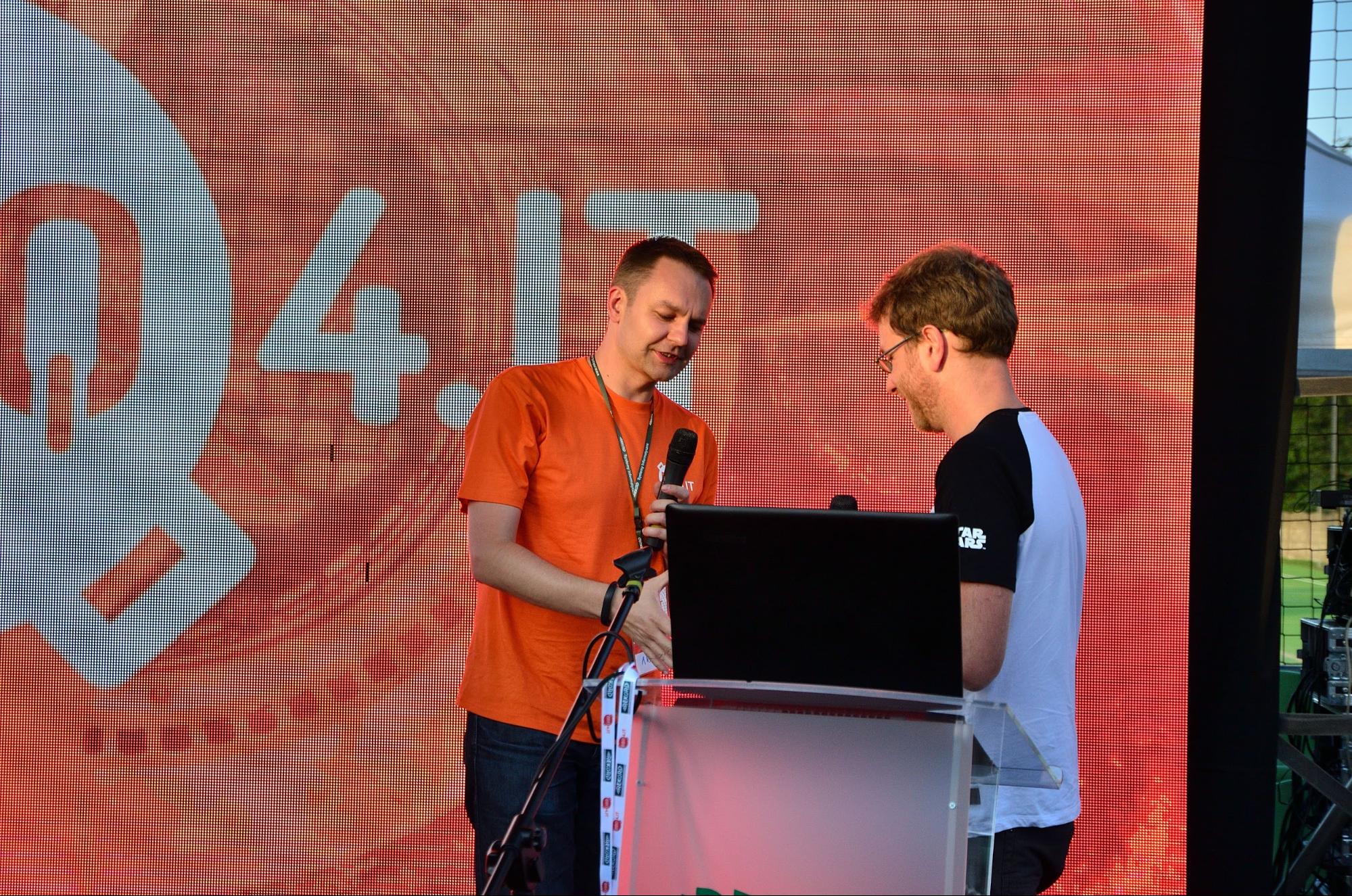 Thanks to Piotr Stapp for giving the second speech during bbq4.it (Photo Credit: Paweł Mazurczak)